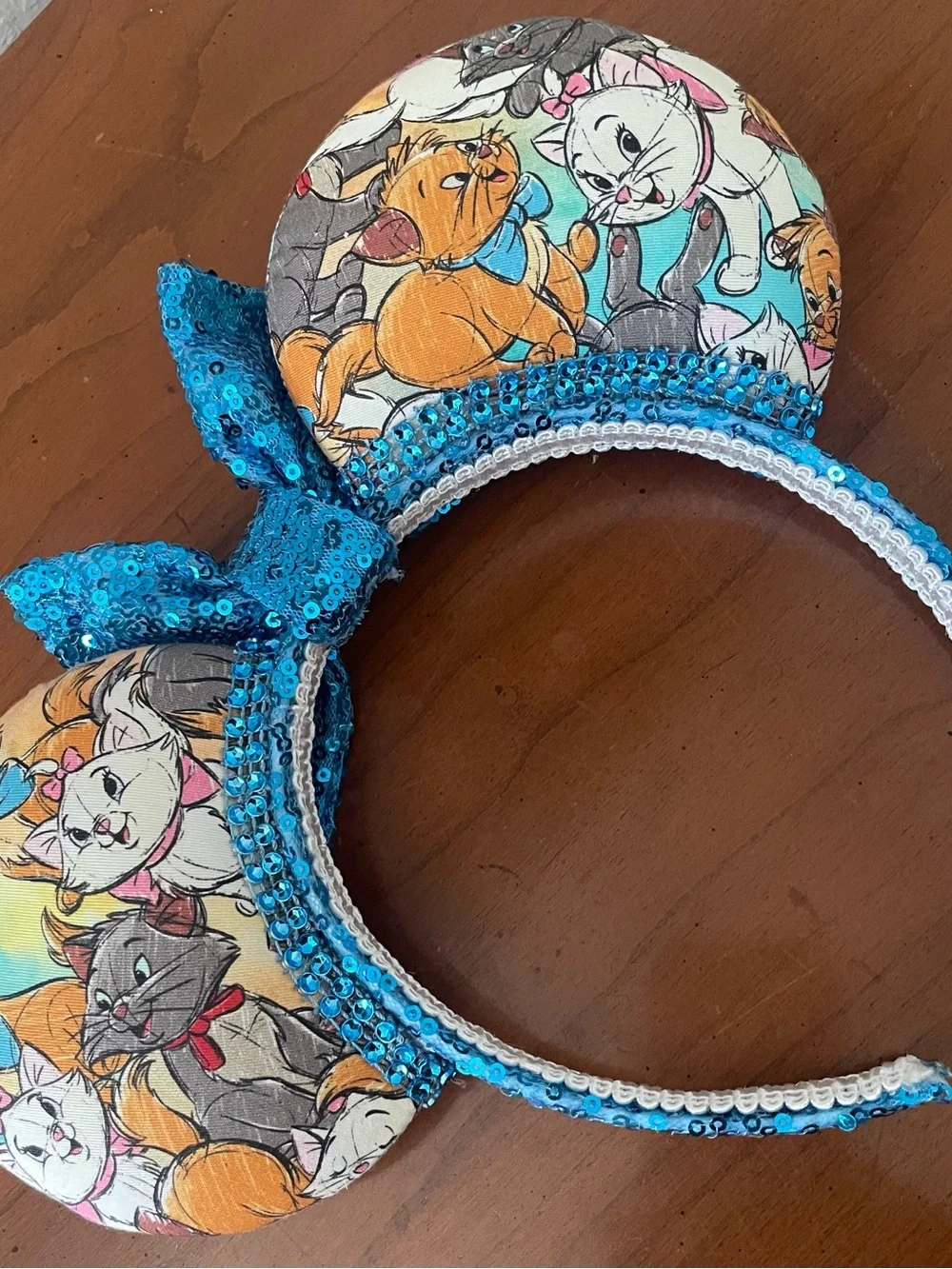 DISNEY INSPIRED Kids Sequin Bow Headband - Blue